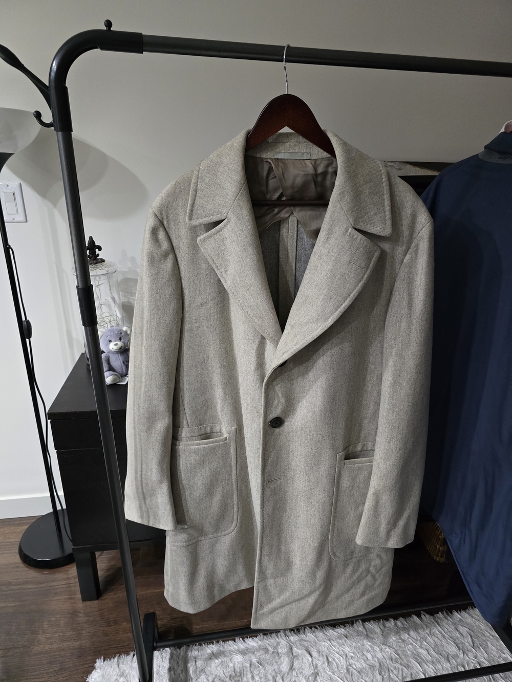 Gieves & Hawkes Savile Row Wool Overcoat Coat Jacket 42R Made in Italy